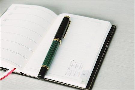 Schedule Book And Pen Stock Photo - Rights-Managed, Code: 859-03600415