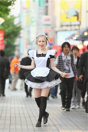 Girl Dressed as Cosplay Maid in Tokyo Stock Photo - Rights-Managed, Code: 859-03730910