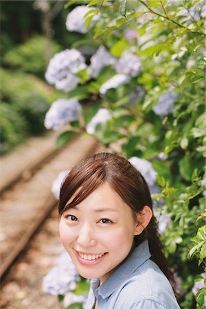 Young Woman Near Railway Track Stock Photo - Rights-Managed, Code: 859-03779861