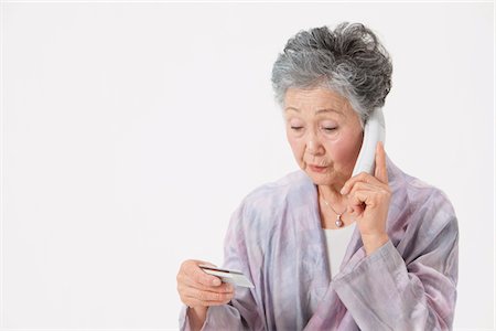 phone one person adult smile elderly - Senior Woman Using Cellular Phone Stock Photo - Rights-Managed, Code: 859-03780022