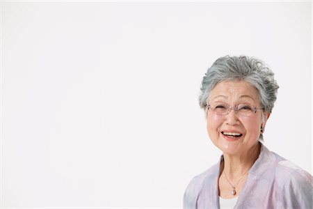 elderly woman posing - Senior Woman Laughing Stock Photo - Rights-Managed, Code: 859-03780035