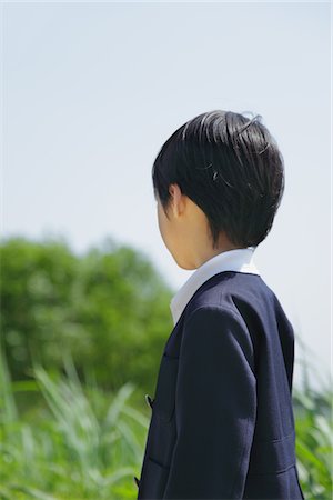 school boys side - Japanese Boy Standing in Park Stock Photo - Rights-Managed, Code: 859-03782295