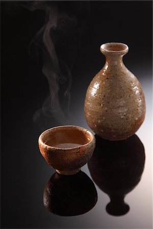 sake - Traditional Japanese Sake Cup and Jug Stock Photo - Rights-Managed, Code: 859-03811272