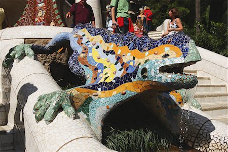 fountain park - Guel Park,Barcelona Stock Photo - Rights-Managed, Code: 859-03839268