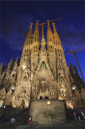 spain night - Sagrada Familia,Barcelona Stock Photo - Rights-Managed, Code: 859-03839288