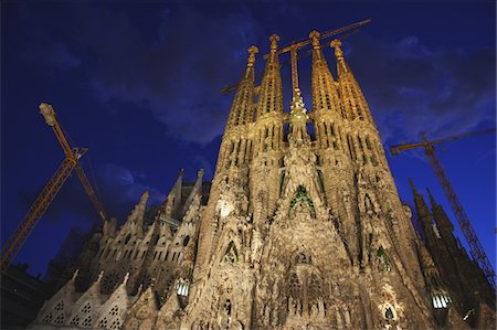 spain night - Sagrada Familia,Barcelona Stock Photo - Rights-Managed, Code: 859-03839289