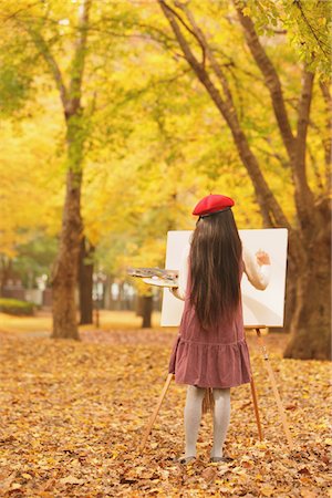 simsearch:859-03839388,k - Girl Painting In Autumn Foliage Stock Photo - Rights-Managed, Code: 859-03839378