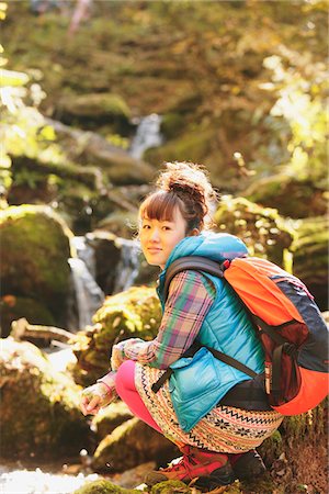 simsearch:855-08781667,k - Young Woman Sitting Near Streams Stock Photo - Rights-Managed, Code: 859-03839520