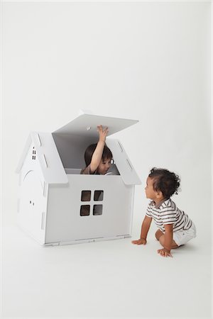 Boys In A Little House Stock Photo - Rights-Managed, Code: 859-03839830