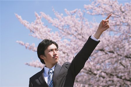 simsearch:859-06380299,k - Businessman in Front of Cherry blossoms Stock Photo - Rights-Managed, Code: 859-03840237