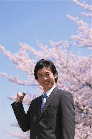 simsearch:859-06380299,k - Businessman in Front of Cherry blossoms Stock Photo - Rights-Managed, Code: 859-03840239