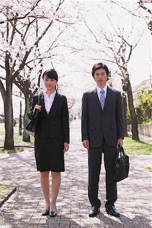 simsearch:859-06380299,k - Businesspeople under the Cherry blossoms Stock Photo - Rights-Managed, Code: 859-03840248