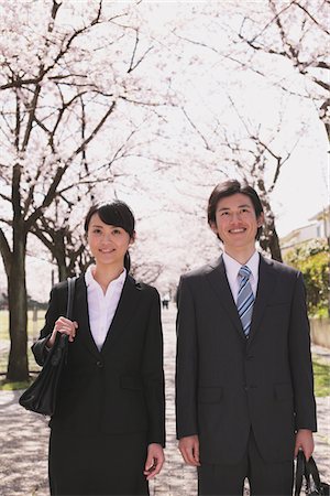 simsearch:859-06380299,k - Businesspeople under the Cherry blossoms Stock Photo - Rights-Managed, Code: 859-03840250