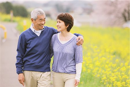 Middle-Aged Japanese Couple In Countryside Stock Photo - Rights-Managed, Code: 859-03840277