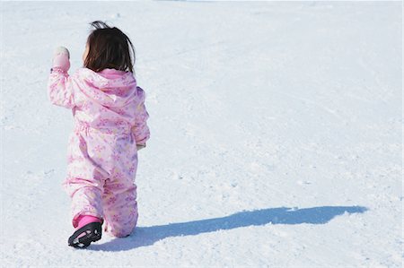 simsearch:614-07194495,k - Small Girl Walking In The Snow Stock Photo - Rights-Managed, Code: 859-03840620