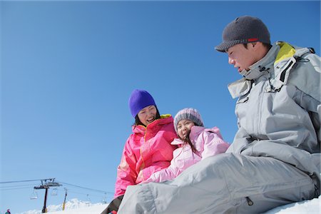 simsearch:859-03840695,k - Parents And Their Daughter Having Fun In The Snow Stock Photo - Rights-Managed, Code: 859-03840630
