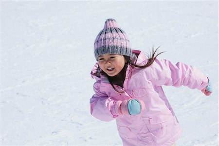 simsearch:614-07194495,k - Happy Small Girl Running In The Snow Stock Photo - Rights-Managed, Code: 859-03840657