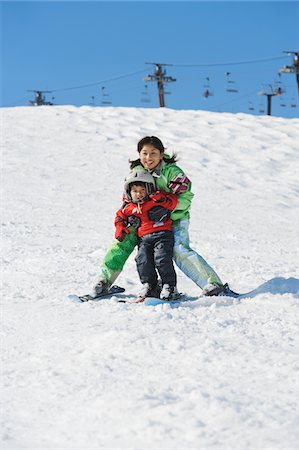 simsearch:859-03840695,k - Mother Skiing With Her Son Stock Photo - Rights-Managed, Code: 859-03840959