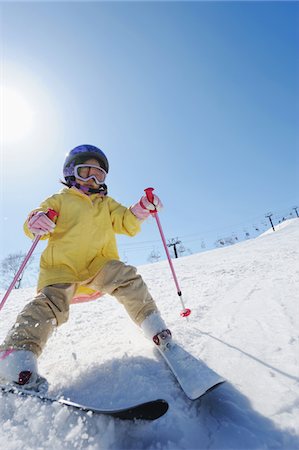 Girl Skiing Stock Photo - Rights-Managed, Code: 859-03840962