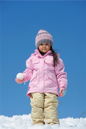 snow ball - Girl Holding Snowball Stock Photo - Rights-Managed, Code: 859-03840977