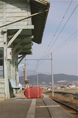 empty train station - Platform, Nagano, Japan Stock Photo - Rights-Managed, Code: 859-03860685