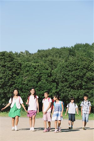 simsearch:649-06305486,k - Children Walking Outdoors Stock Photo - Rights-Managed, Code: 859-03860946
