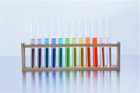 experimenting - Colorful Liquid In Test Tubes Stock Photo - Rights-Managed, Code: 859-03982326