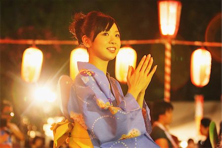 simsearch:859-03779954,k - Japanese Woman Performing Bon Dance In Festival, Matsuri Stock Photo - Rights-Managed, Code: 859-03983249