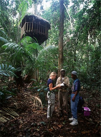 people of the rainforest - Sleeping platform,Kakum national Park,Central Region,Ghana Stock Photo - Rights-Managed, Code: 851-02960010