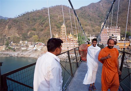 rishikesh - Bridge on River Ganges,,Rishikesh,India Stock Photo - Rights-Managed, Code: 851-02960539