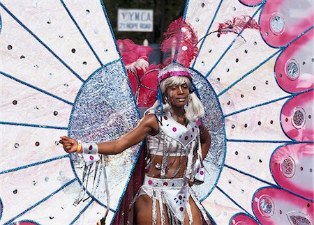 photography jamaica - girl in full carnival outfit,Kinston,Jamaica Stock Photo - Rights-Managed, Code: 851-02960943