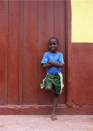 photography jamaica - Young boy outside his house,Ocho Rios,Jamaica. Stock Photo - Rights-Managed, Code: 851-02960967