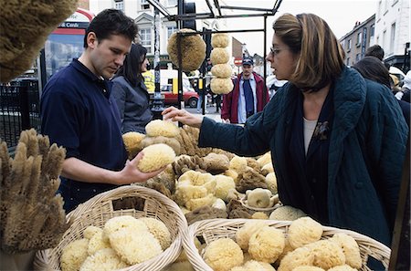 Woman shopping for a natural sponge,London,England,UK Stock Photo - Rights-Managed, Code: 851-02961651