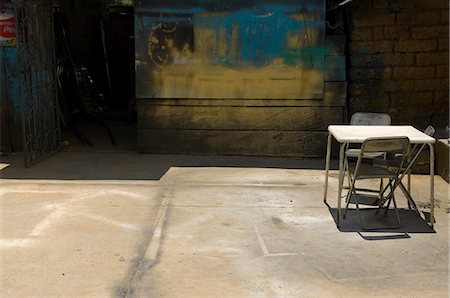 Courtyard with table and chairs,Oaxaca City,Mexico Stock Photo - Rights-Managed, Code: 851-02961867