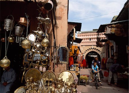 souk - Brass lanterns in souk in the medina,Marrakesh,Morocco. Stock Photo - Rights-Managed, Code: 851-02962099