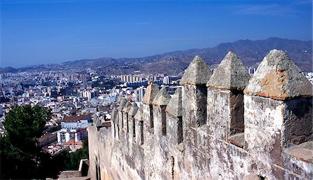 Walls of Gibralfaro,Malaga,Andalucia,Spain Stock Photo - Rights-Managed, Code: 851-02962910