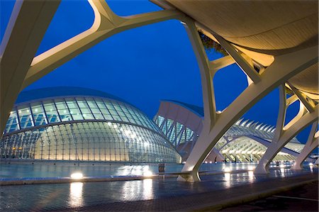 spain night - City of Arts and Sciences,Valencia,Spain Stock Photo - Rights-Managed, Code: 851-02963139