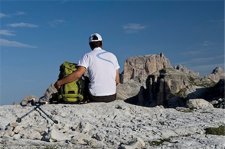 simsearch:853-06120449,k - Hiker in front of Tre Cime di Lavaredo, Dolomites, South Tyrol, Italy Foto de stock - Con derechos protegidos, Código: 853-06120456