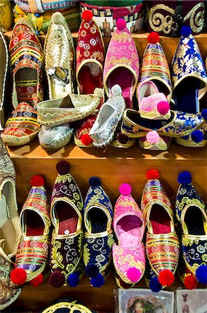 Traditional shoes at the Grand Bazaar in Istanbul, Turkey Stock Photo - Rights-Managed, Code: 853-07241855
