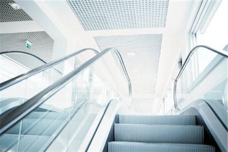 Low angle view of escalator Stock Photo - Rights-Managed, Code: 853-03227758