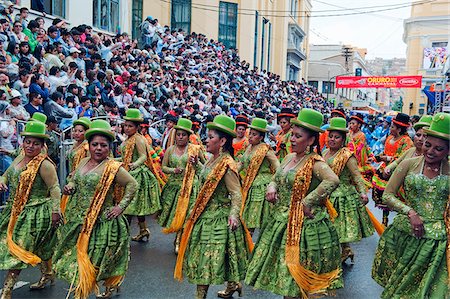 simsearch:841-06500371,k - South America, Bolivia, Oruro, Oruro Carnival,  Women in procession Stock Photo - Rights-Managed, Code: 862-05997074