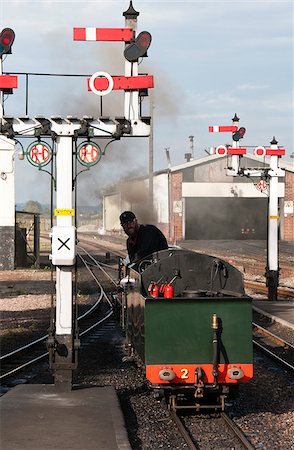 simsearch:862-05998030,k - Change of a locomotive, Romney, Hythe and Dymchurch Railway, Kent, UK Stock Photo - Rights-Managed, Code: 862-05997509