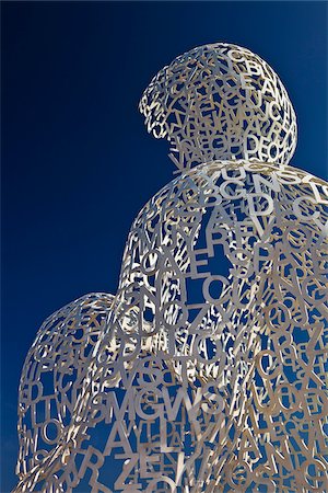 La Fontonne, Antibes, Provence Alpes Cote d'Azur, France. The Nomad sculpture by the artist Jaume Plensa on the Walls of Saint Jaume Bastion Stock Photo - Rights-Managed, Code: 862-05997659