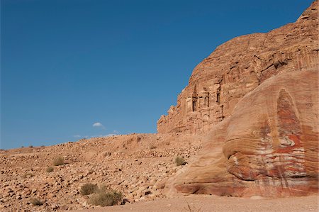 The Royal Tombs, Jebel al-Khubtha, Petra, Jordan Stock Photo - Rights-Managed, Code: 862-05998335