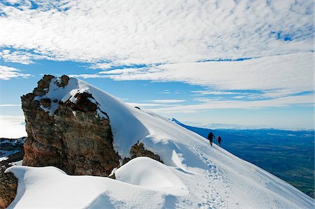 South America, Peru, El Misti volcano, 5822m, near Arequipa, climbers going down the summit ridge Stock Photo - Rights-Managed, Code: 862-05998796