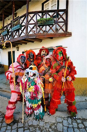 simsearch:862-05998941,k - Medieval traditional masks used during the Winter Festivities. Grijo de Parada, Tras-os-Montes, Portugal Stock Photo - Rights-Managed, Code: 862-05998942