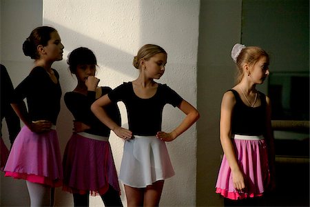 dance lesson - Sakhalin, Yuzhno-Sakhalinsk, Russia; Dance students during ballet class at 'Gimnasia no.3': the art college in the capital of the island Stock Photo - Rights-Managed, Code: 862-05999008