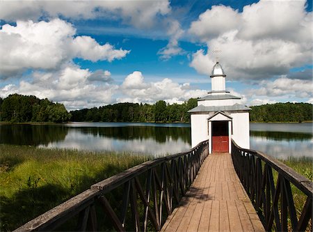 eastern - Monastic bath on Pogostskoye Lake, Pokrovo-Tervenichesky Monastery, Leningrad region, Russia Stock Photo - Rights-Managed, Code: 862-05999036