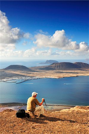 simsearch:862-05999254,k - Île de Graciosa, vue depuis le Mirador del Rio. Lanzarote, îles Canaries Photographie de stock - Rights-Managed, Code: 862-05999246