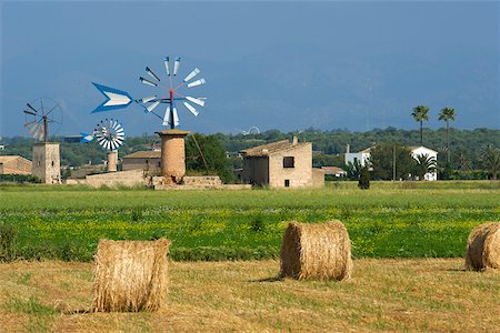 Windmills near Sant Jordi, Majorca, Balearic Islands, Spain Stock Photo - Rights-Managed, Code: 862-05999437